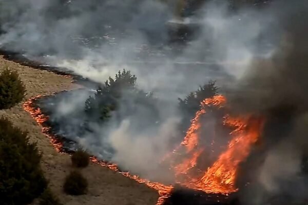 Video shows wildfires burning across Oklahoma